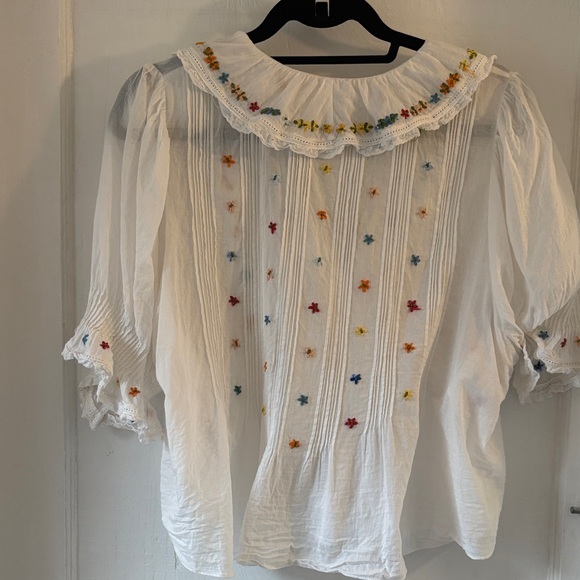 Doen Hettie Blouse in Sea Salt - Picture 11 of 14